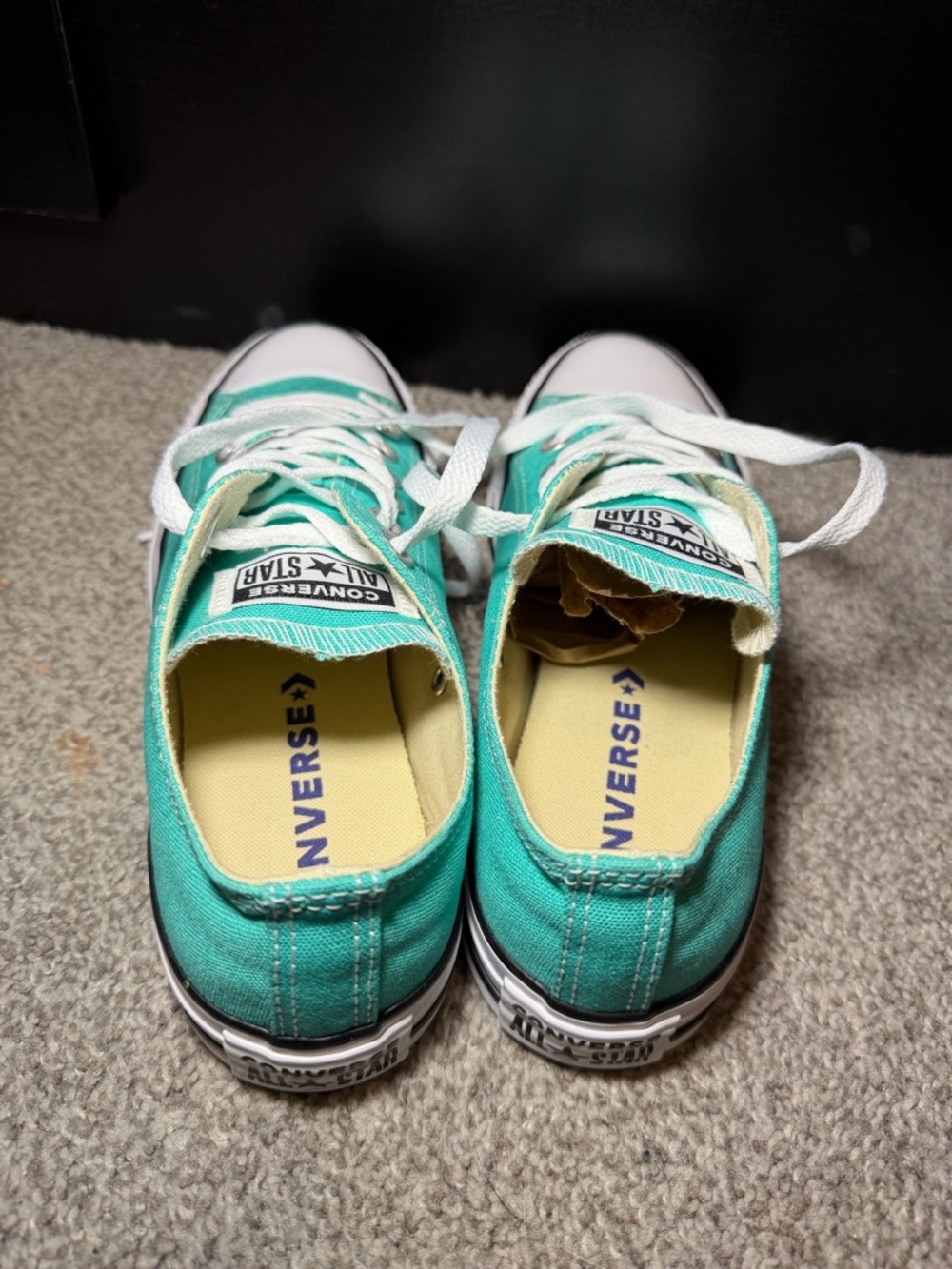 Converse Low Top Sneakers - Teal with White - Picture 4 of 14